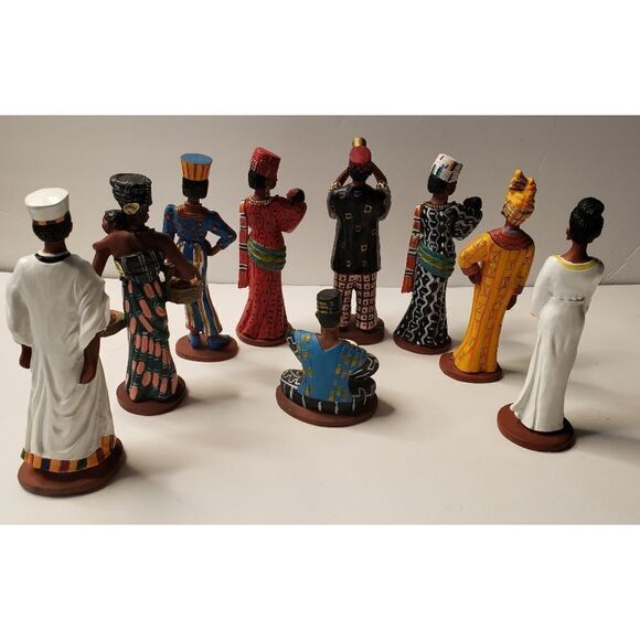 Vintage African Figurines (9 Pieces) - Picture 4 of 7